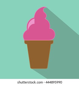 Vintage ice cream cone - Vector icon