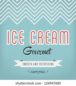 Vintage Ice Cream Label Design