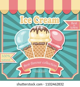 Vintage Ice cream poster