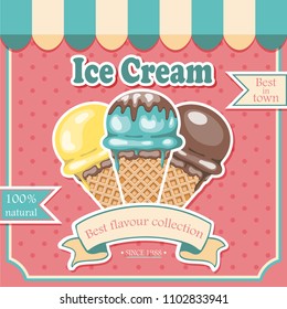 Vintage Ice cream poster