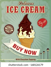 Vintage Ice cream poster design