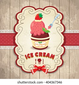 Vintage Ice Cream poster design