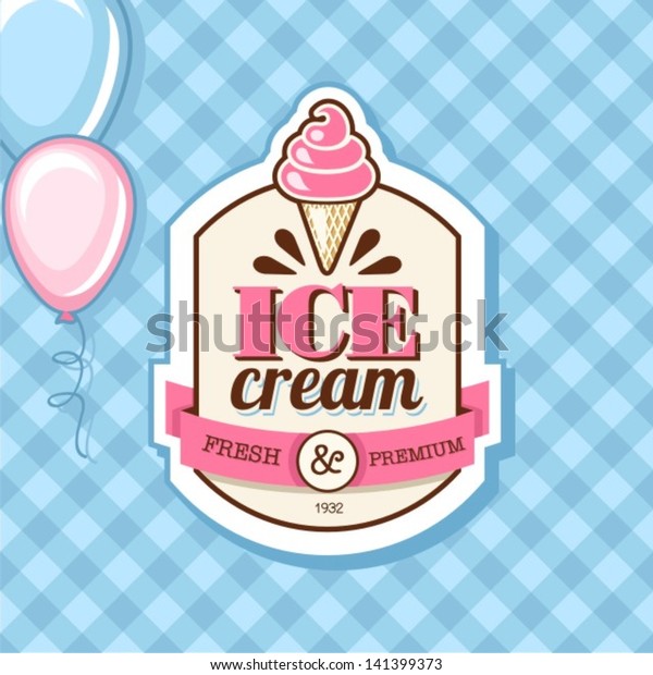Vintage ICE CREAM poster\
design