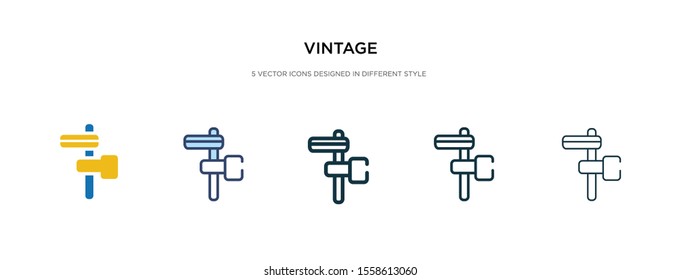 vintage icon in different style vector illustration. two colored and black vintage vector icons designed in filled, outline, line and stroke style can be used for web, mobile, ui