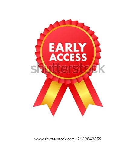 Vintage icon with red early access. Vector icon isolated template