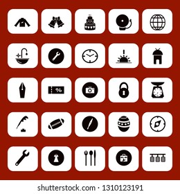 vintage icon set with hut, compass and sale ticket vector illustration