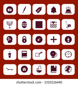 vintage icon set with sale tag, easter egg and white bow tie vector illustration