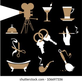 vintage icons for hotels