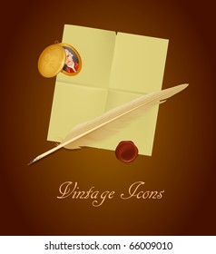 Vintage icons. Vector