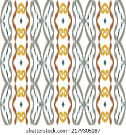 Vintage Ikat Chevron. Brown African Wallpaper with Art Stripes. Aztec Print. Traditional Navajo Motif. Tribal Ikat Texture. Native Design. Beige Aztec Print.