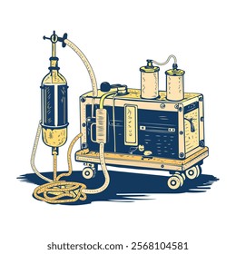 A vintage illustration of anesthesia apparatus