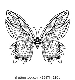 A vintage illustration of beautiful butterfly wings