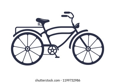 Vintage illustration of the bicycle. Concept for postcards, banners and to create logos.