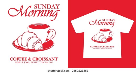 vintage illustration of coffee for breakfast Graphic Design for T shirt Street Wear and Urban Style