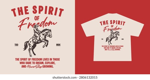 Vintage illustration of cowboy vector t shirt design vector graphic typographic poster or tshirts street wear and Urban style	
