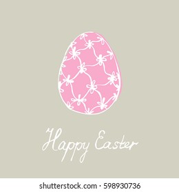 Vintage illustration with Easter egg. Easter holidays design for invitation card.