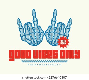 Vintage illustration of hand t shirt design, vector graphic, typographic poster or tshirts street wear and Urban style
