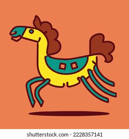 vintage  illustration. icon concept isolated vector. flat cartoon style