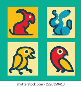 vintage  illustration. icon concept isolated vector. flat cartoon style