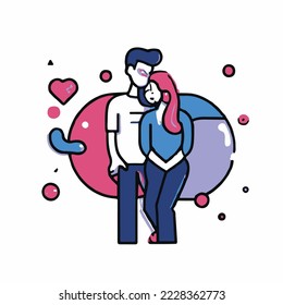 vintage  illustration. icon concept isolated vector. flat cartoon style