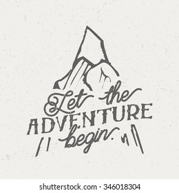 Vintage Illustration - Let The Adventure Begin