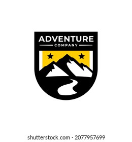 vintage illustration of a mountain for any business related to adventure and mountain.