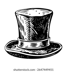 Ilustração vintage de um chapéu velho