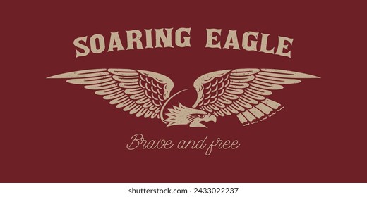 Vintage illustration of a Prostrate Eagle