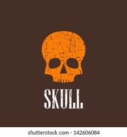 vintage illustration with a skull