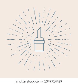 Vintage illustration with sun rays Bar equipment. Hand-drawn bar geyser