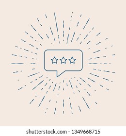 Vintage illustration with sun rays Consumer or customer product rating icon for apps and websites