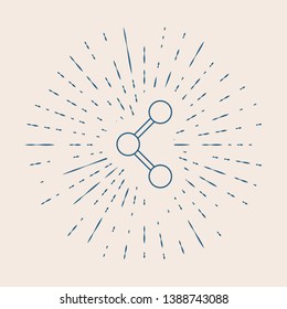 Vintage illustration with sun rays Simple web icon in vector