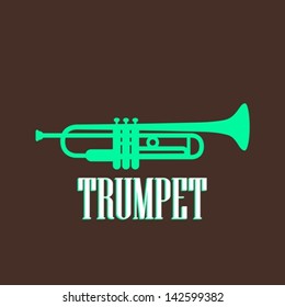 vintage illustration with trumpet