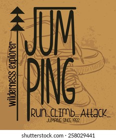 vintage illustration typography and shoes 