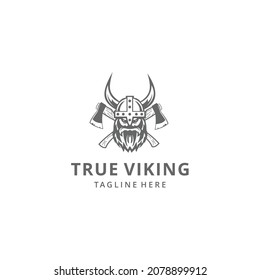 vintage illustration viking logo graphic design character emblem