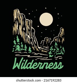 A Vintage Illustration Of Wilderness