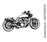vintage illustrator design stock vector big motorbike