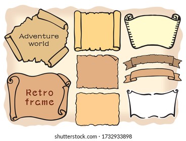 Vintage image sepia frame set