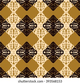 Vintage imperial pattern in beige and brown tones.