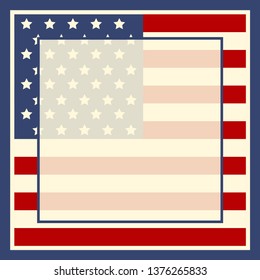 Vintage independence day poster. Vector illustration.