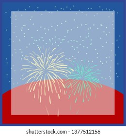 Vintage independence day poster. Vector illustration.