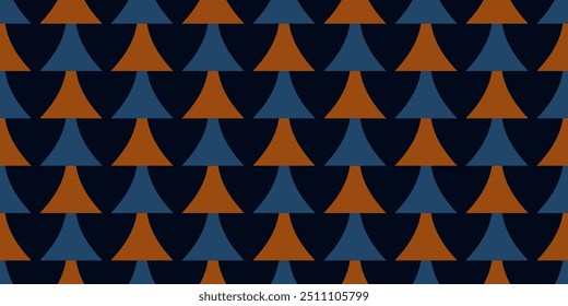 Vintage indian style pattern decorative background geometric motif triangle design. Small element triangle shape texture. Scarf, dress, shirt textile fabric swatch. Easy to recolor allover print block