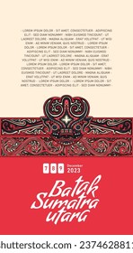 Idea de diseño de diseño del bataknés de Indonesia para medios sociales o afiche de evento