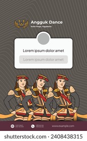 Vintage Indonesia Kulonprogo dance and culture design layout idea for event poster