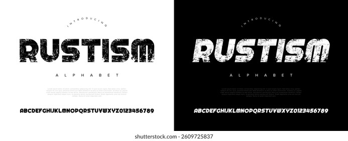 Vintage Industrial Grunge Typeface Vector for Strong Masculine Branding Projects