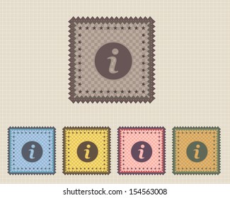Vintage Info Disabled Icon/Button