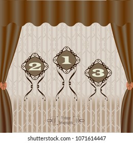 Vintage infographic banner vector image