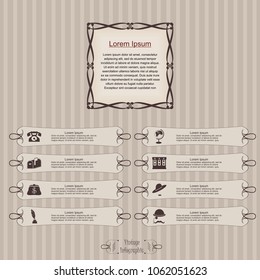 Vintage infographic label vector image
