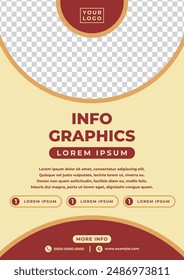 Vintage infographic poster template design