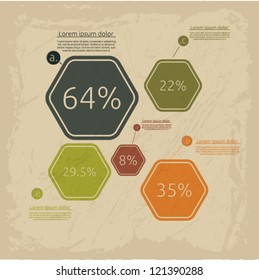 Vintage infographic template. Vector illustration.